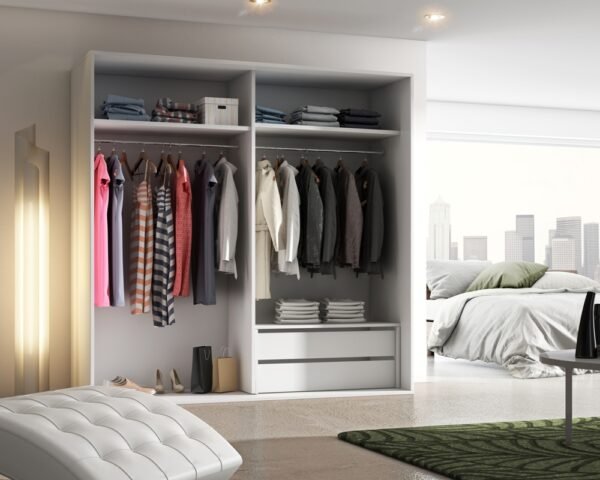 Quarto de Casal com móveis funcionais, design elegante e conforto garantido. Encontre o ambiente ideal para o seu descanso com estilo e praticidade.